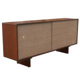 Dyrlund Rosewood And Grass Cloth Buffet Credenza