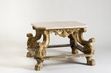 Italian Gilded Wood Altar Table with Stone Top