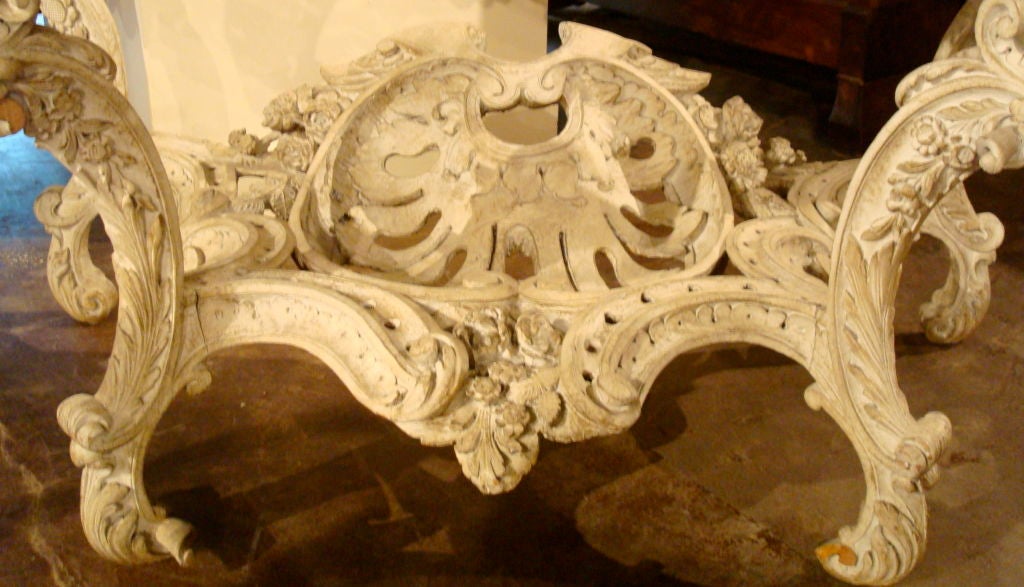 19c Napoleon III Louis XV Console with 2 Tops