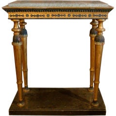 19c Swedish Gilded Side Table with marble