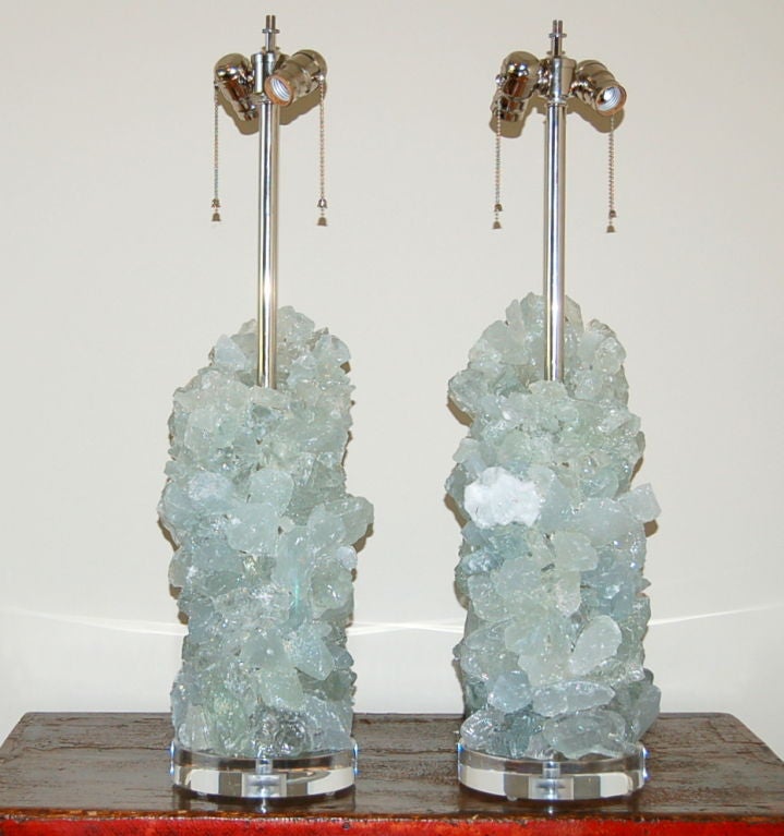Lucite Recycled Glass Cluster Lamps from Swank Lighting's 