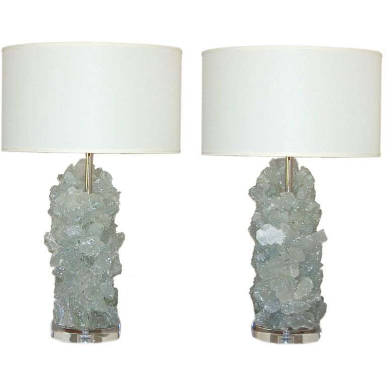 Recycled Glass Cluster Lamps from Swank Lighting's "Rock Candy"