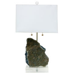 Mineral Lamp on Acrylic Base, Pyrite