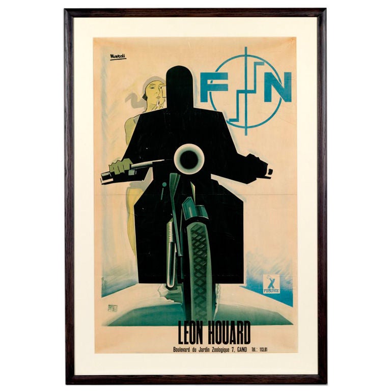 Original 'FN Motorcycles' poster by Marcello Nizzoli, 1930