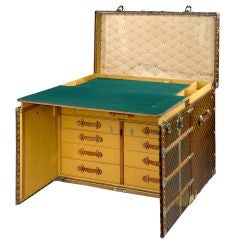 Antique Louis Vuitton 'Malle Bureau' or Desk Trunk.