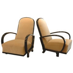 Pair of Hungarian Art Deco Chairs
