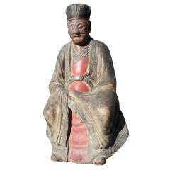 Wooden sculpture of Confucius, China