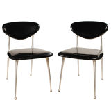 Mid Century Modern Cast Metal Side Chairs by Crucible of NY