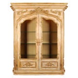 Italian Double Door Display Cabinet with Beveled Glass