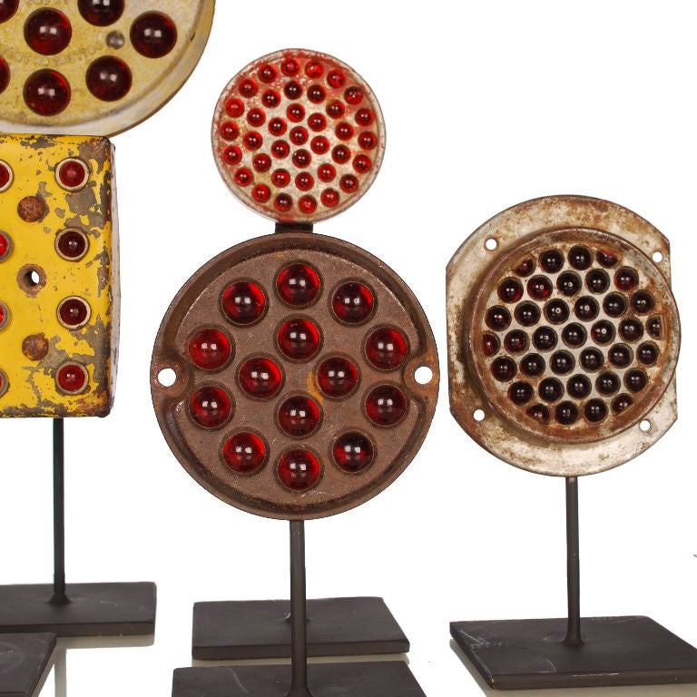 Collection of Antique Reflectors with Glass Marbles at 1stDibs