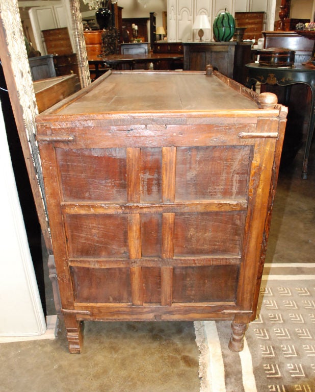 Teak Pakistani Carved Dowry Chest, 19th c