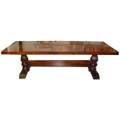 French Colonial Plank Top Table, circa 1930