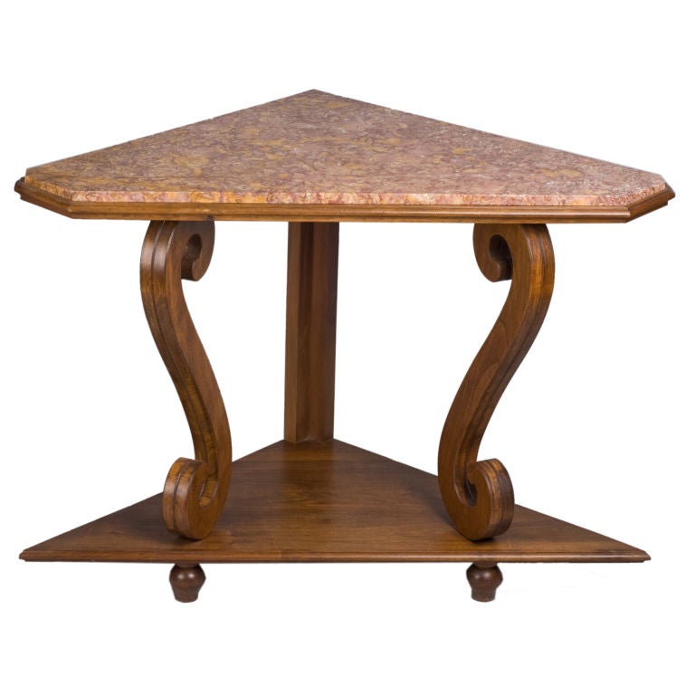 French Art Nouveau Corner Table