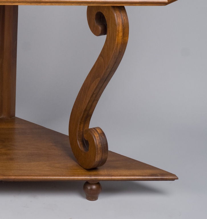 20th Century French Art Nouveau Corner Table