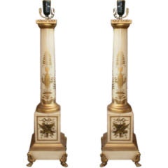 PAIR OF FRENCH TOLE LAMPS
