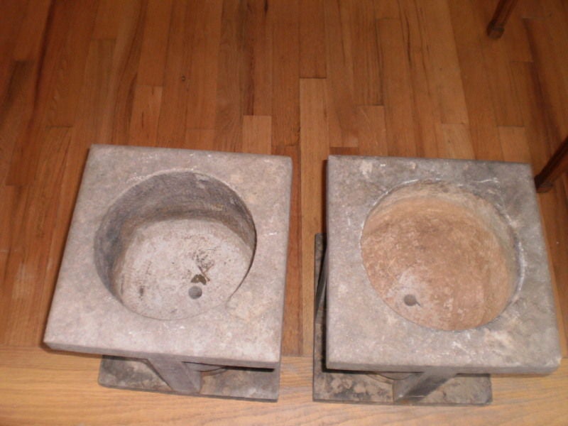 Pair Of Period French Art Deco Stone Jardinières. In Good Condition In Houston, TX