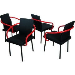 Set of Four Mandarin Chairs by Ettore Sottsass
