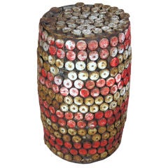 Bottle Top Covered Stool