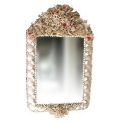 Retro Seashell Encrusted Mirror