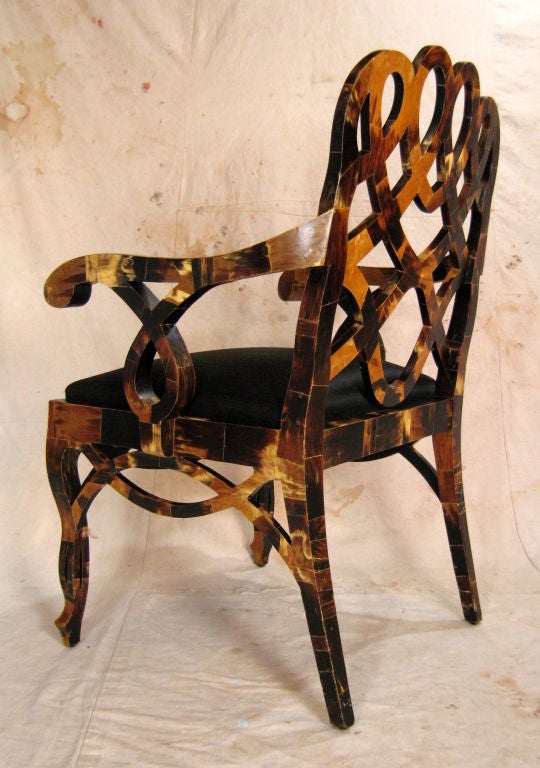 Pair Tessellated Horn Chair 1