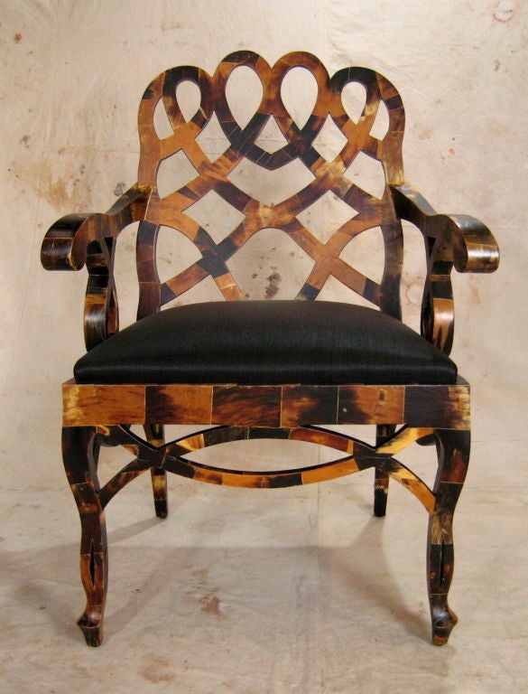 Pair Tessellated Horn Chair 2