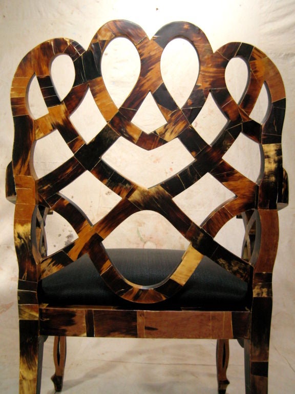 Pair Tessellated Horn Chair 4