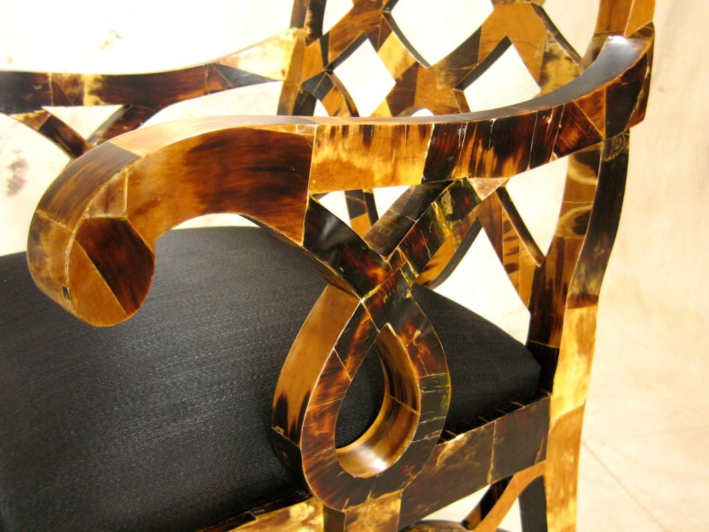 Pair Tessellated Horn Chair 5