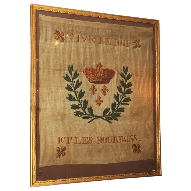 Hand Painted Loyalist Flag from the French Revolution
