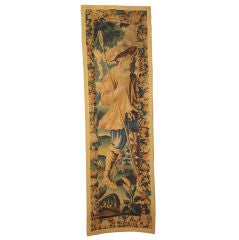 Tall Narrow Aubusson Tapestry Fragment