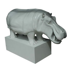 Large whimsical Sculpture - HIPPO, by Sergio Bustamante, 20th c.