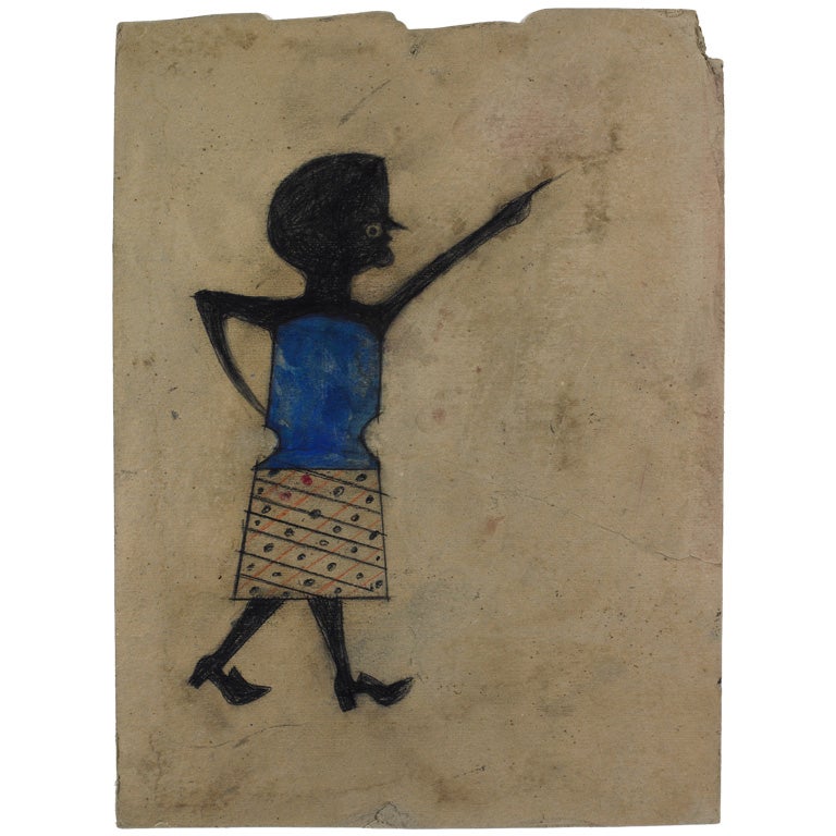 Bill Traylor Woman Pointing For Sale