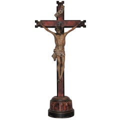19th Century Italian Wood Crucifix