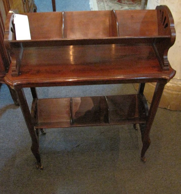 Louis XV Style Mahogany and Ormolu- Mounted 2 Tier Bibliotheque