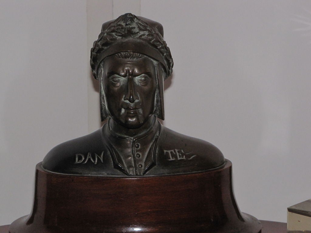 19th Century Bronze and Wood Figural Desk Set