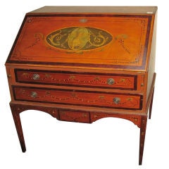 Antique 19th Century Adams Style Painted Slant-Front Desk