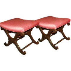 Pair of French X Form Benches