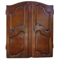 Pair French LXV Walnut Doors