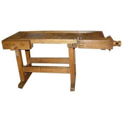 19th C. French Wooden Work Bench