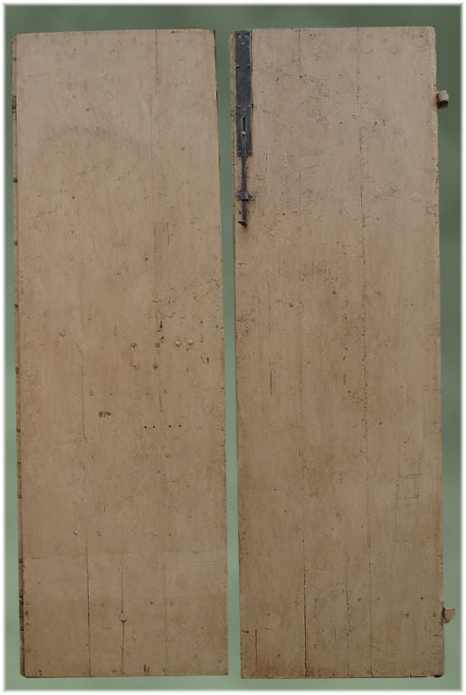 Pair 18th C. Italian Painted Double Doors