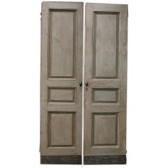 Pair 18th C. Italian Painted Doors