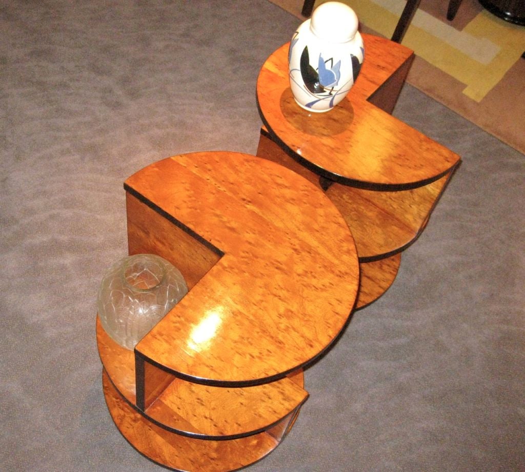 Art Deco Pair of Modernist Side Tables