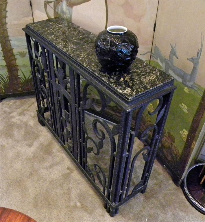 Art Deco Iron Console / Radiator Cover In Excellent Condition In Oakland, CA