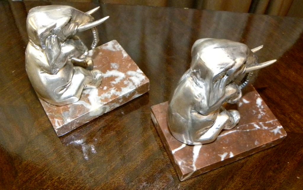 Art Deco Elephant bookends French 1930's 2