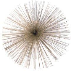 Large Scale Brass Starburst Wall Sculpture by C. Jere