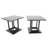 Retro Pair of Sculptural Asian Inspired End Tables by Dorothy Draper