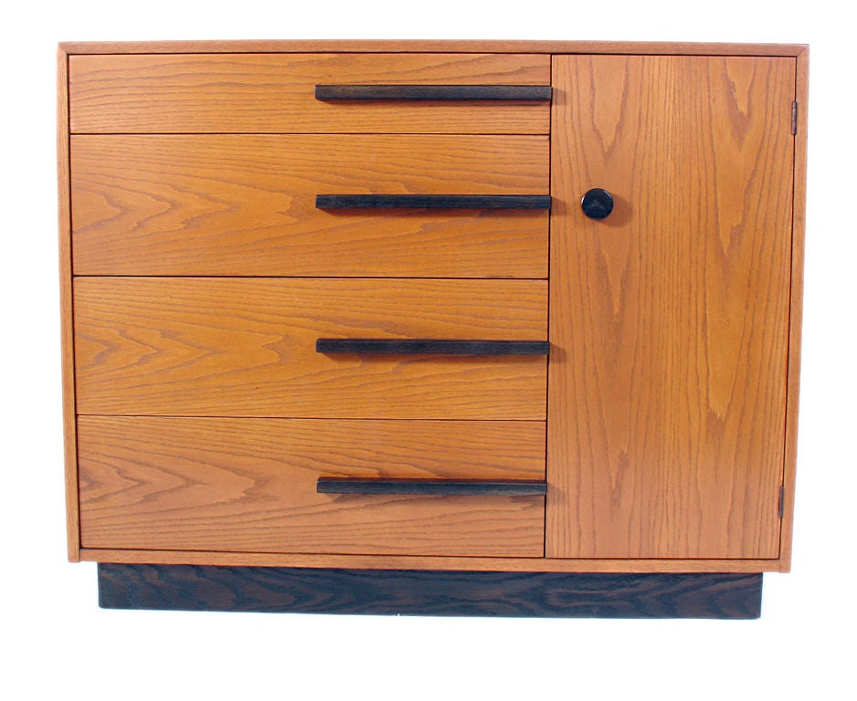 Rare Art Deco Chest or Cabinet, designed by Gilbert Rohde for Kroehler, circa 1930s. Documented as a Rohde design in a period Kroehler brochure. We will include a photocopy of this reference for the purchaser. This piece is a versatile size and can
