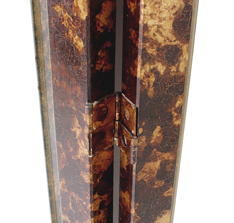 Faux Tortoise Shell Mirrored Screen - circa 1960's 3