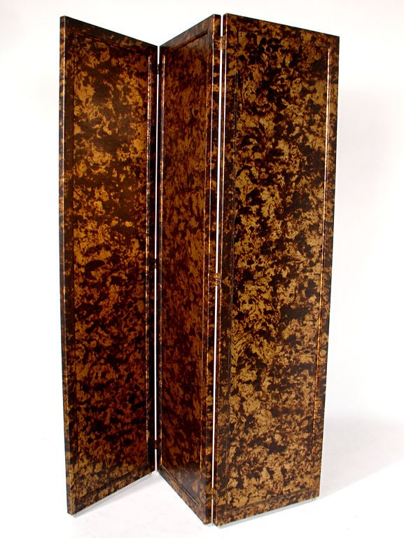 Faux Tortoise Shell Mirrored Screen - circa 1960's 4