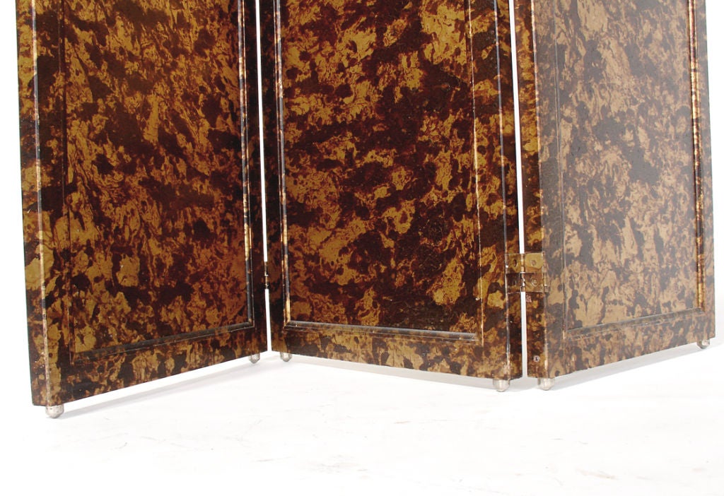 Faux Tortoise Shell Mirrored Screen - circa 1960's 5