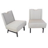 Pair of Modernist Slipper Chairs - circa 1950's
